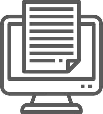 Icône document sur un écran