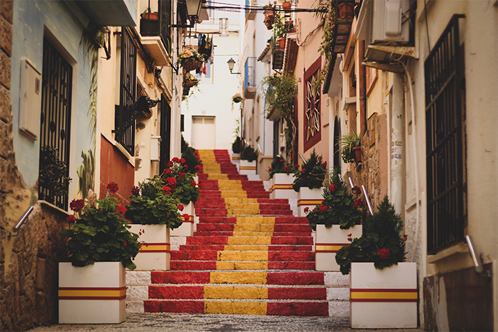 Escalier au couleur de l'Espagne